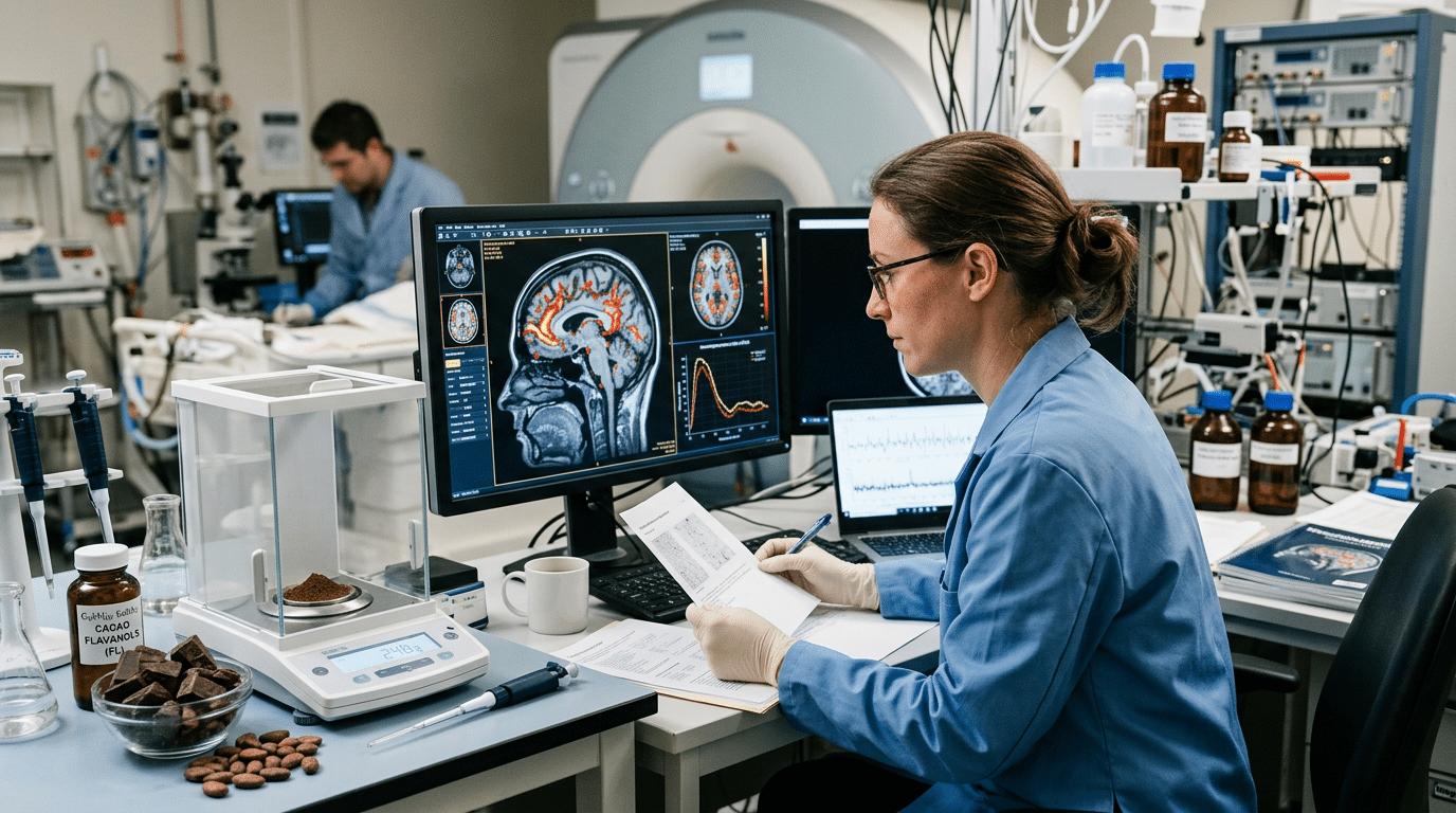 Dark Chocolate, Cacao Flavanols, and Cerebral Blood Flow Research