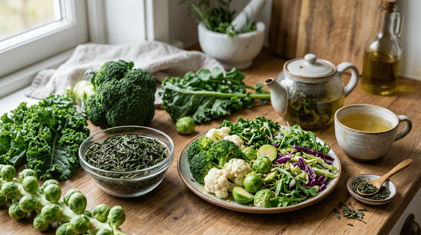 Green Tea and Cruciferous Vegetables — Enzymatic Support for Natural Cleansing Processes