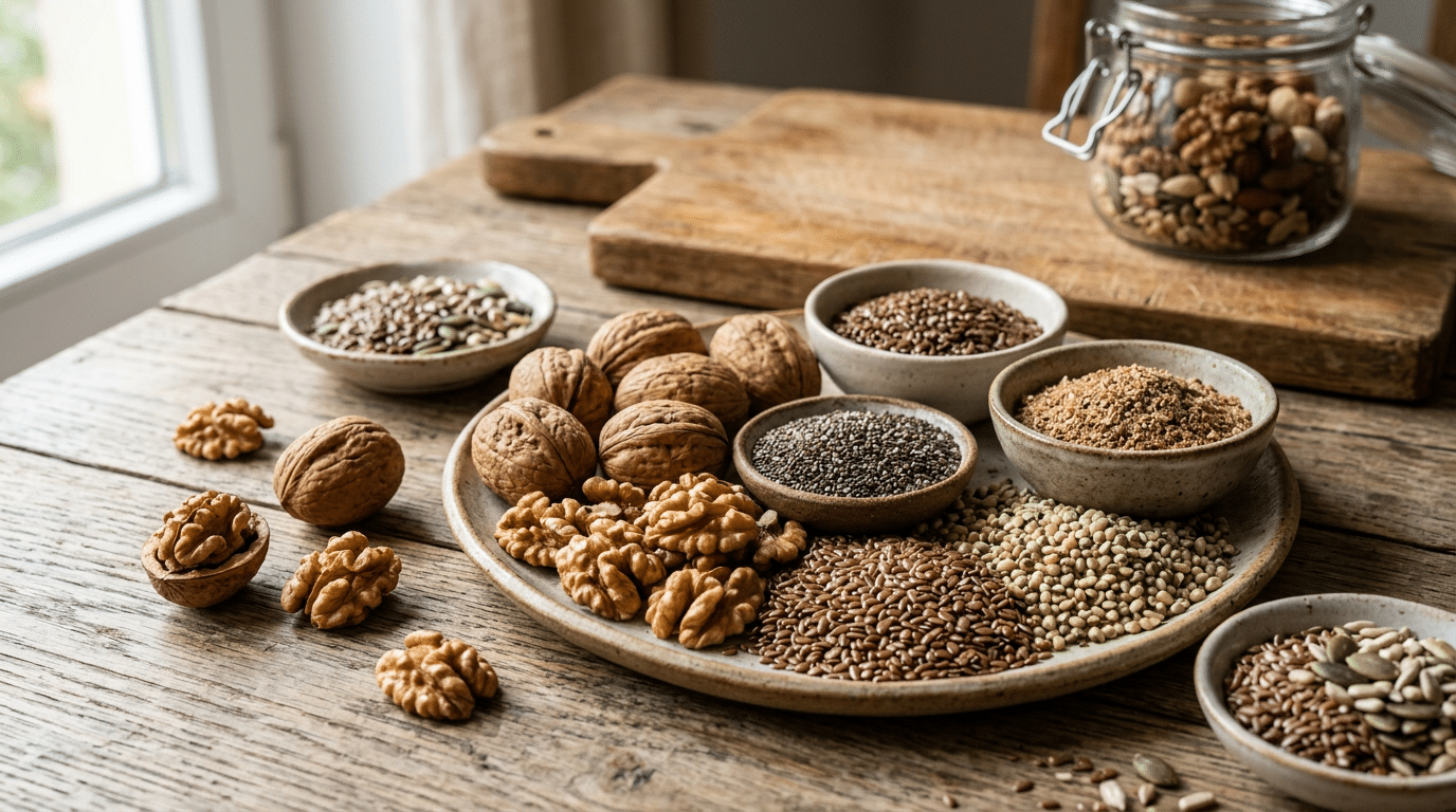 Walnuts, Seeds, and Plant-Based Omega-3 Fatty Acids for Neural Support